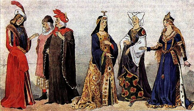 Что носили женщины в Средние века?